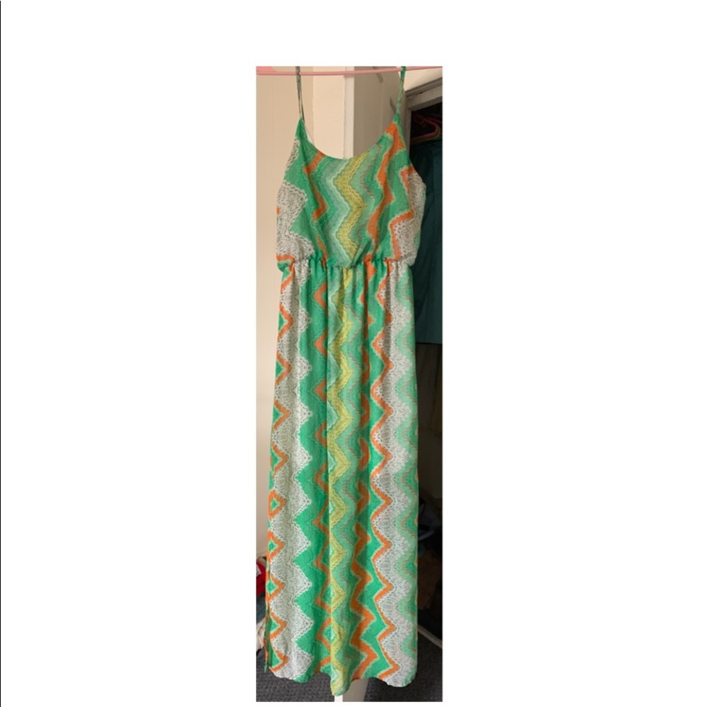 long green dress